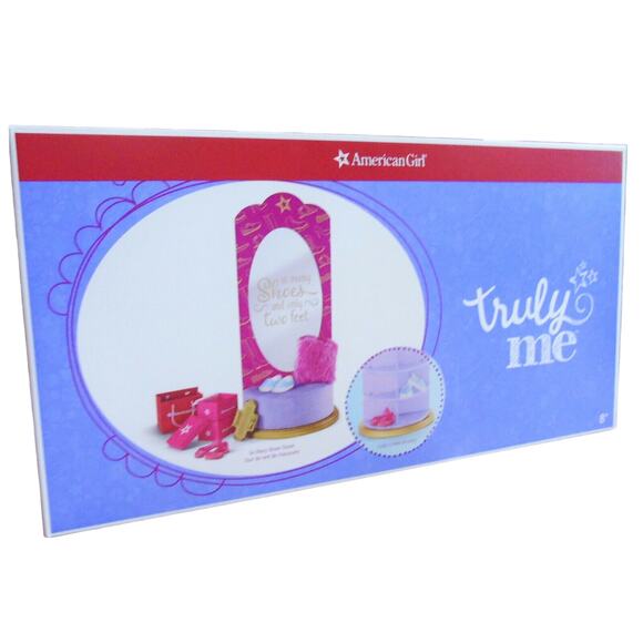 American Girl SHOE STORE STORAGE TOWER Shoes Sizer Boxes Mirror Pillow Seat Bag - Picture 9 of 10